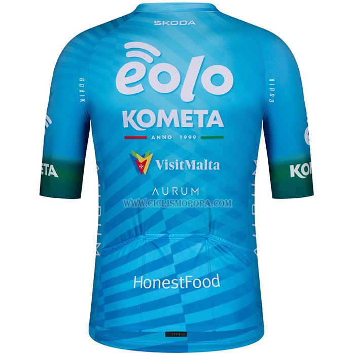 2023 Ropa Ciclismo Eolo Kometa Azul Mangas Cortas y Culotte Corto